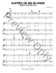 Aupres de Ma Blonde (Nearby to My Dear One) piano sheet music cover